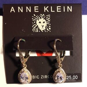 ⚠️CLEARANCE Anne Klein Gold Cubic Zirconia Drop Earrings